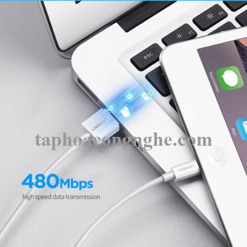 Ugreen 20727 0.5M màu Trắng ABS Cáp Lightning sạc + truyền dữ liệu cho iPhone US155 30020727